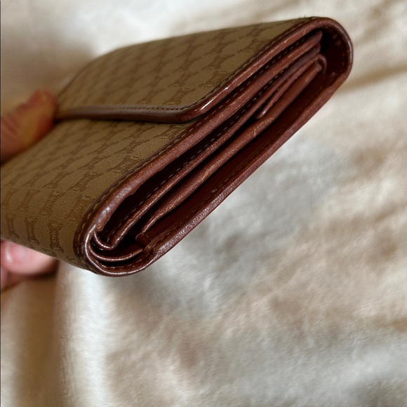 Celine Macadam large canvas trifold wallet with leather trim- Gorgeous! - Picture 4 of 10